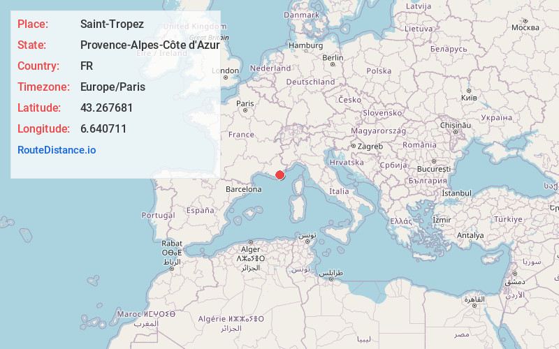 Map of Saint-Tropez