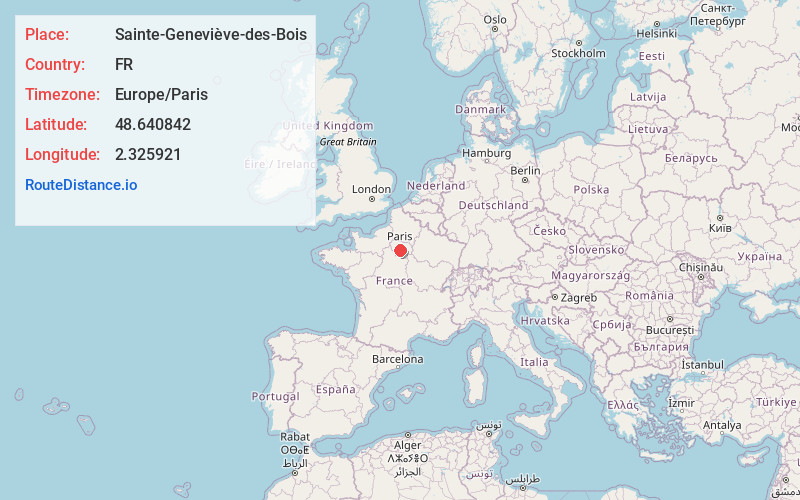 Map of Sainte-Geneviève-des-Bois