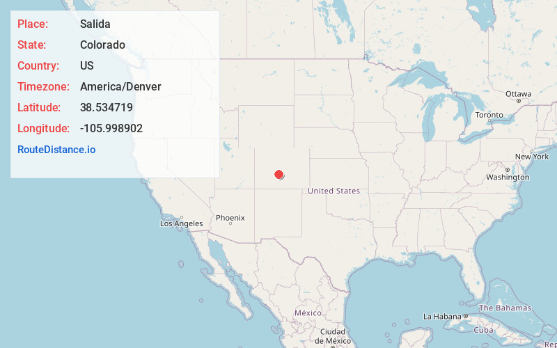 Map of Salida