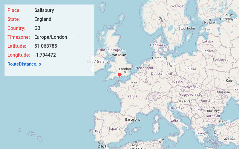 Map of Salisbury