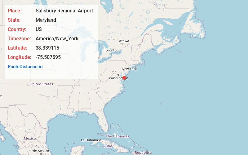 Map of Salisbury Regional Airport