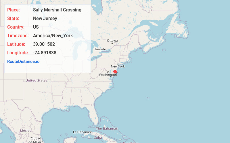 Map of Sally Marshall Crossing