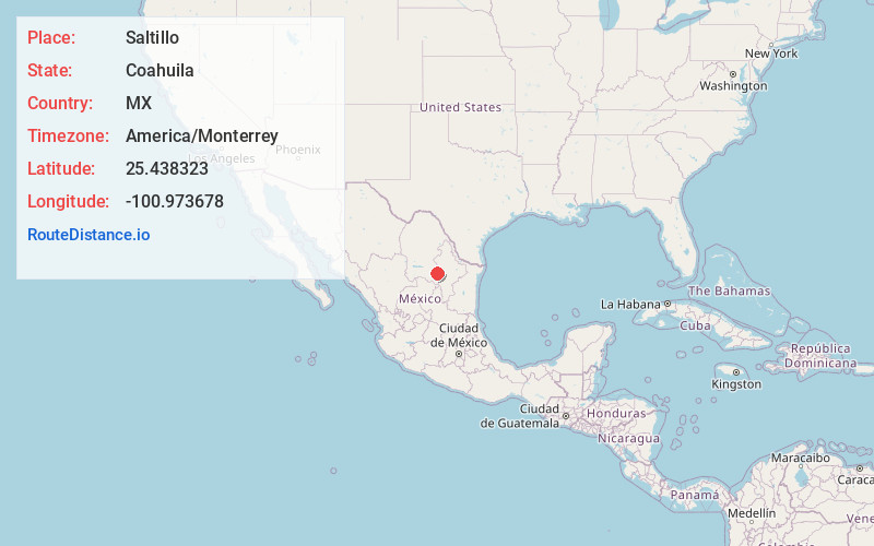 Map of Saltillo