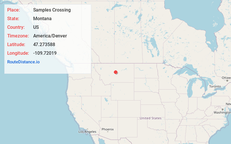 Map of Samples Crossing
