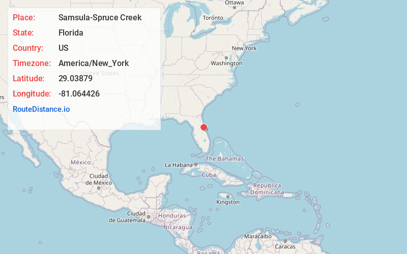 Map of Samsula-Spruce Creek