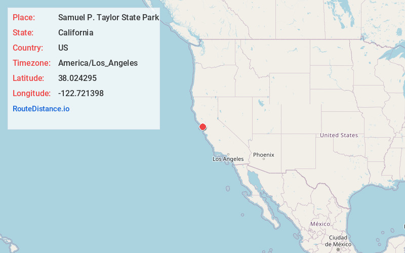 Map of Samuel P. Taylor State Park