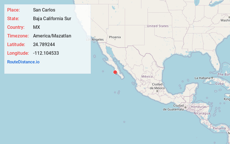 Map of San Carlos