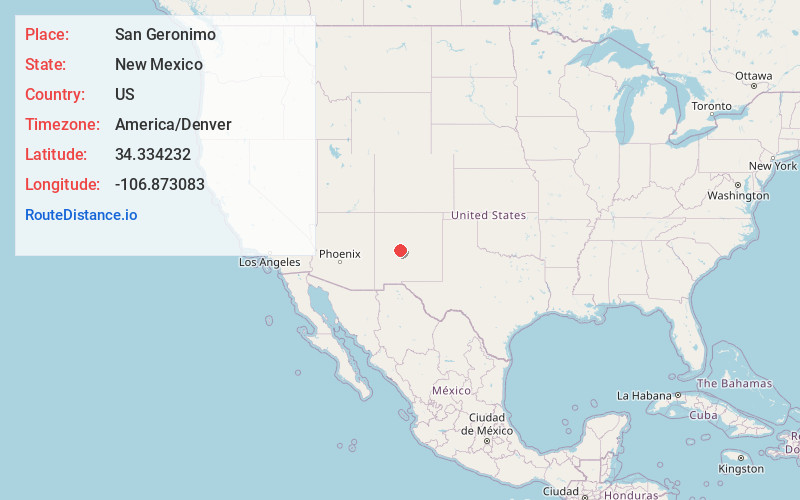 Map of San Geronimo