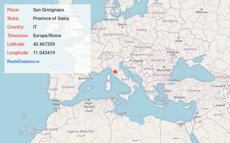 Map of San Gimignano