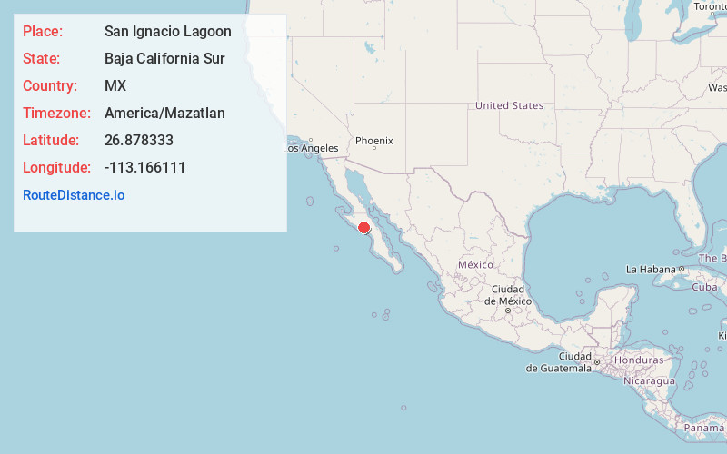 Map of San Ignacio Lagoon