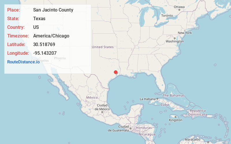 Map of San Jacinto County