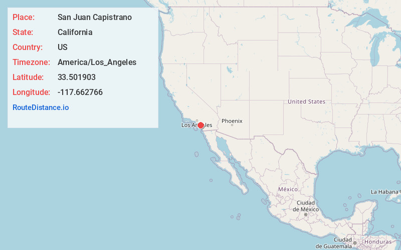 Map of San Juan Capistrano