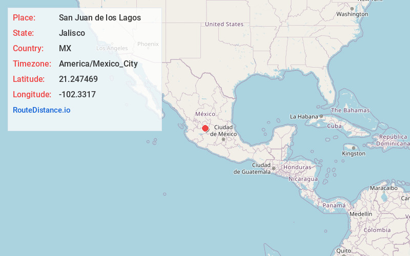 Map of San Juan de los Lagos