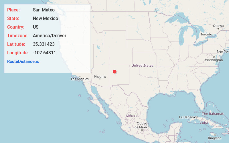 Map of San Mateo