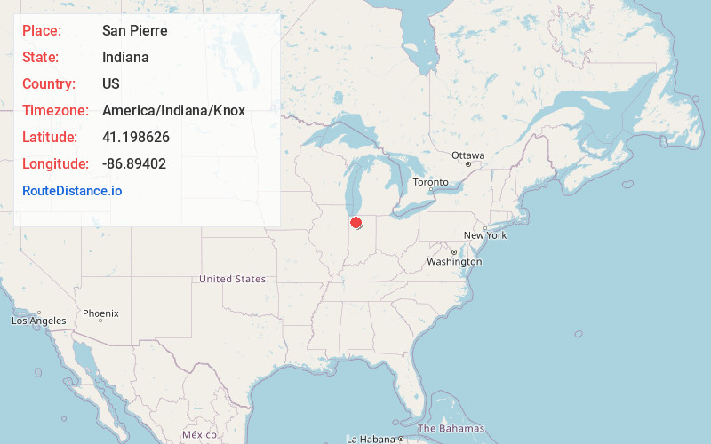 Map of San Pierre