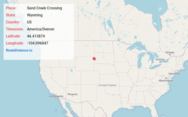 Map of Sand Creek Crossing
