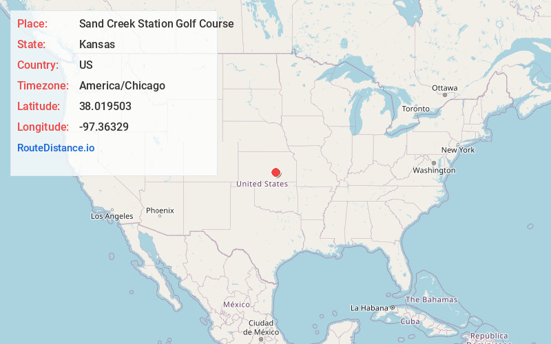 Map of Sand Creek Station Golf Course