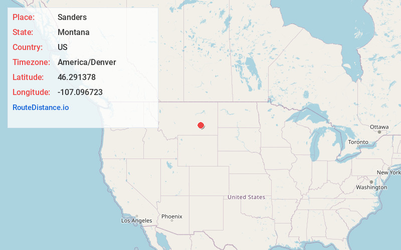 Map of Sanders
