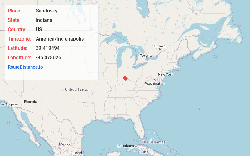 Map of Sandusky