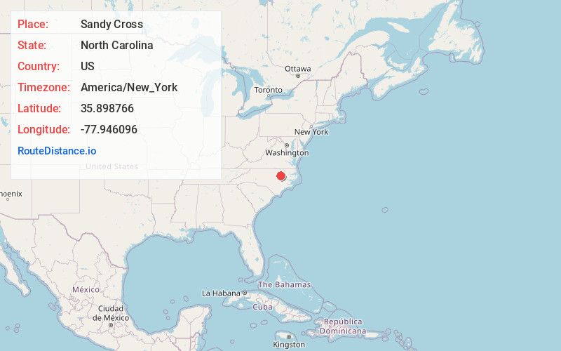 Map of Sandy Cross
