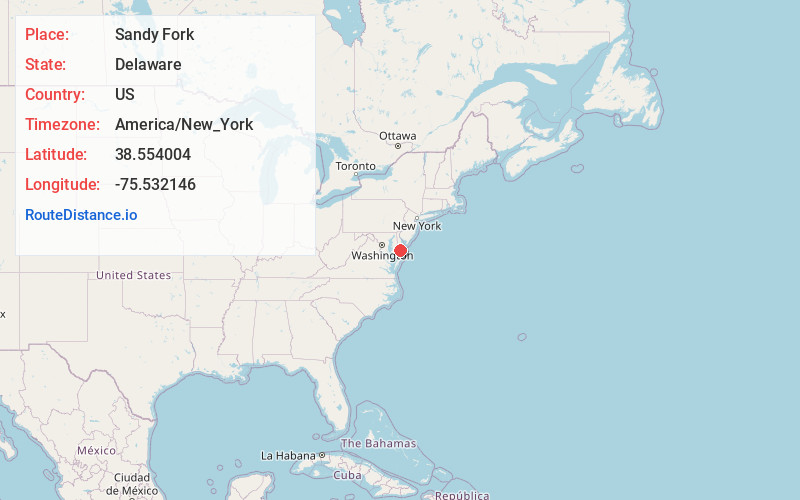 Map of Sandy Fork