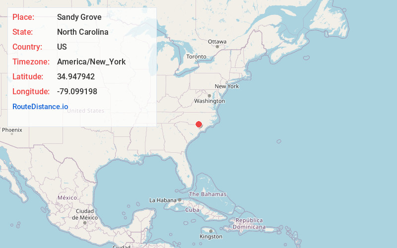 Map of Sandy Grove