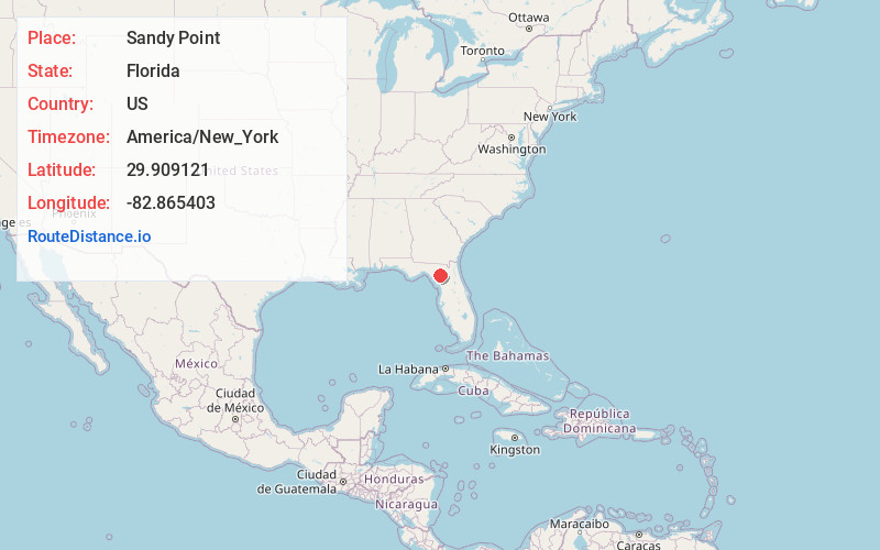 Map of Sandy Point