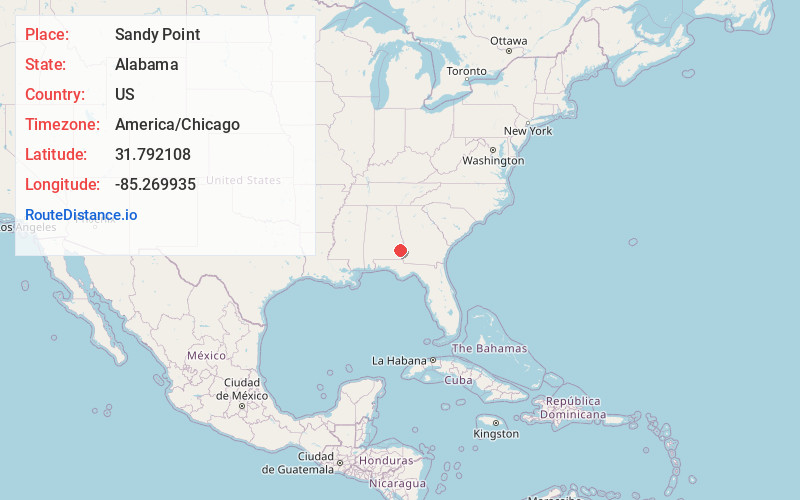 Map of Sandy Point