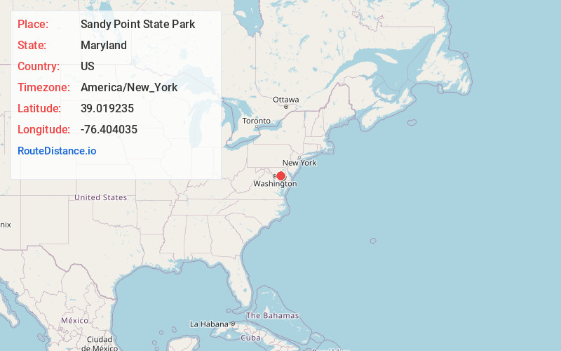 Map of Sandy Point State Park