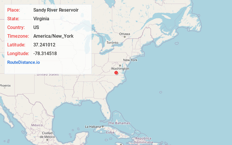Map of Sandy River Reservoir