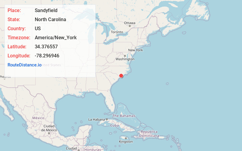 Map of Sandyfield