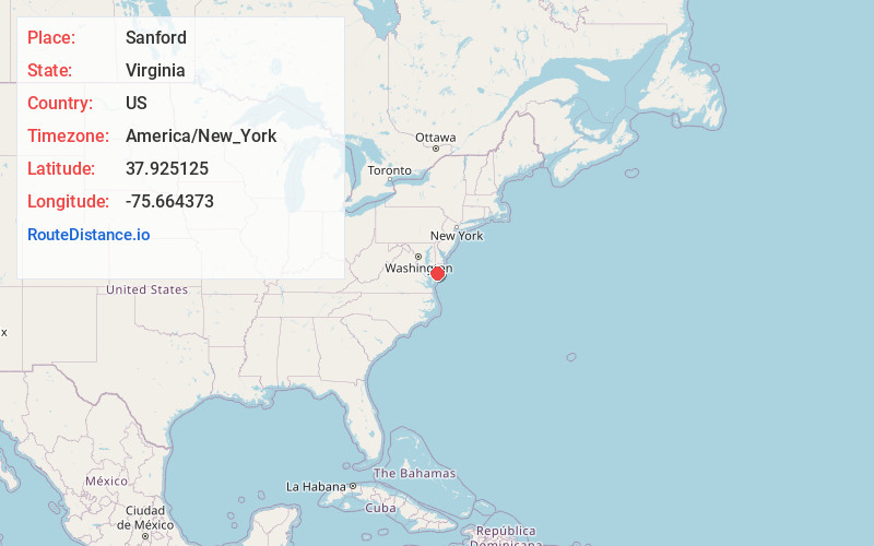 Map of Sanford