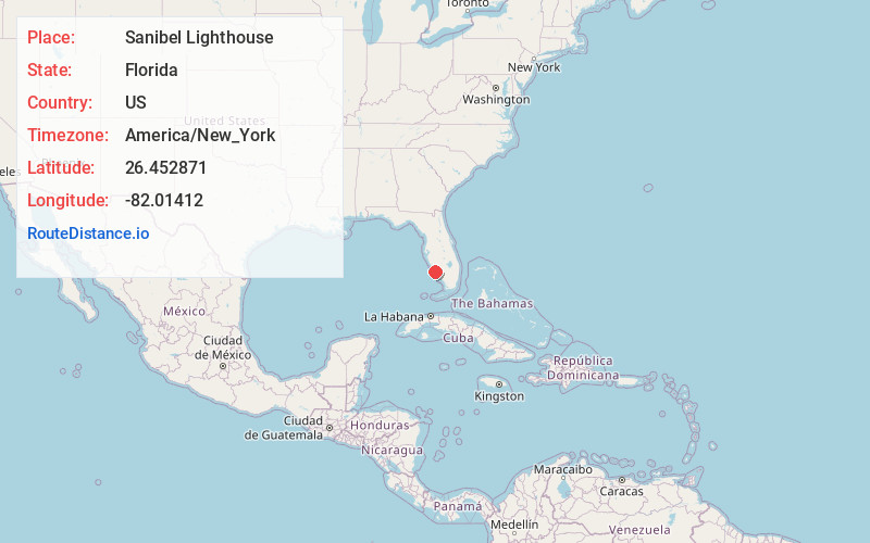 Map of Sanibel Lighthouse