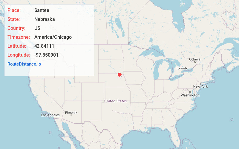 Map of Santee
