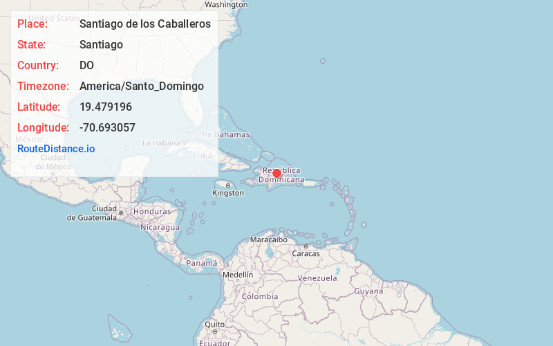 Map of Santiago de los Caballeros