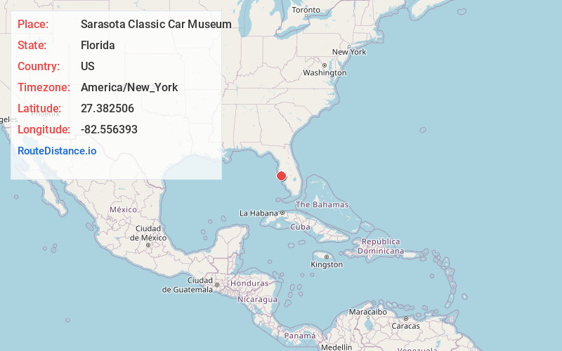 Map of Sarasota Classic Car Museum