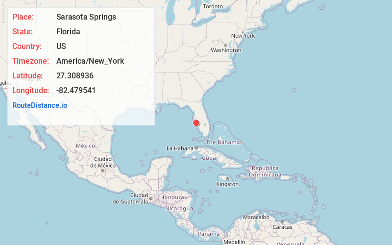 Map of Sarasota Springs