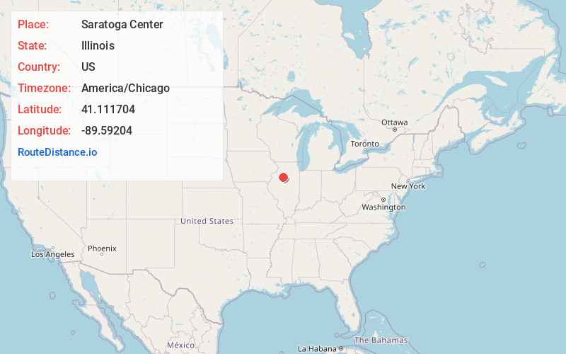 Map of Saratoga Center