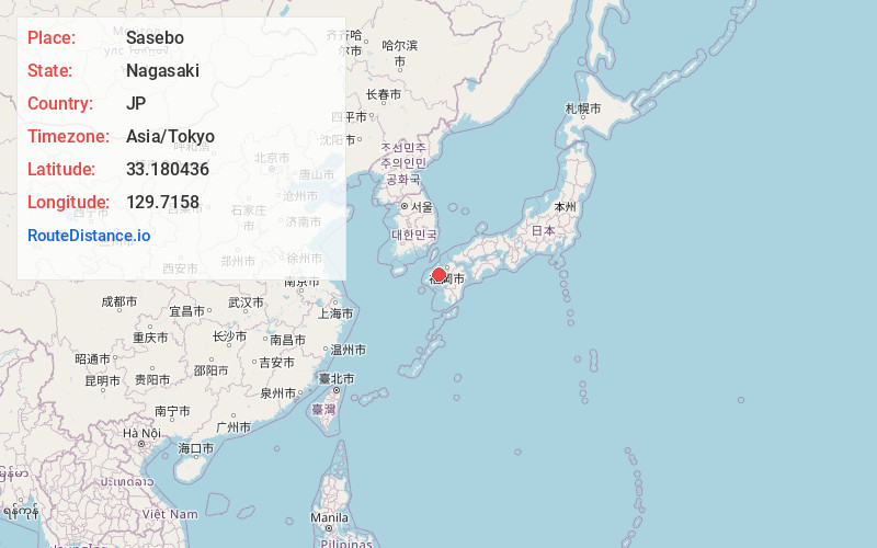 Map of Sasebo