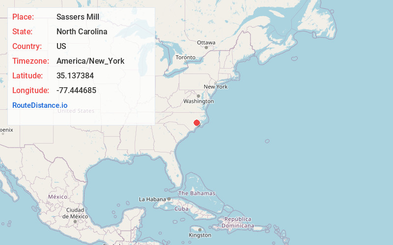 Map of Sassers Mill