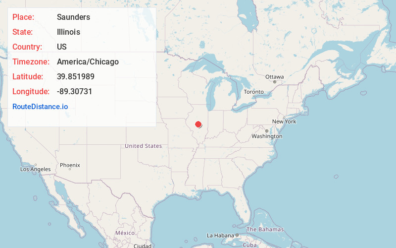 Map of Saunders