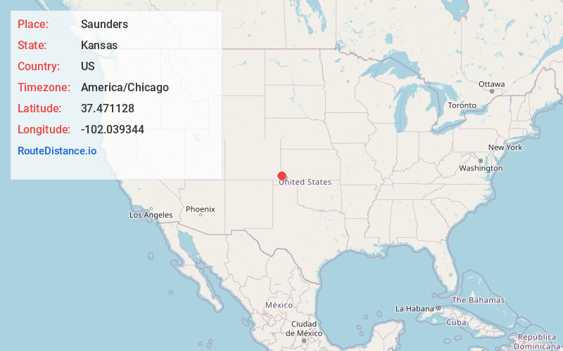 Map of Saunders