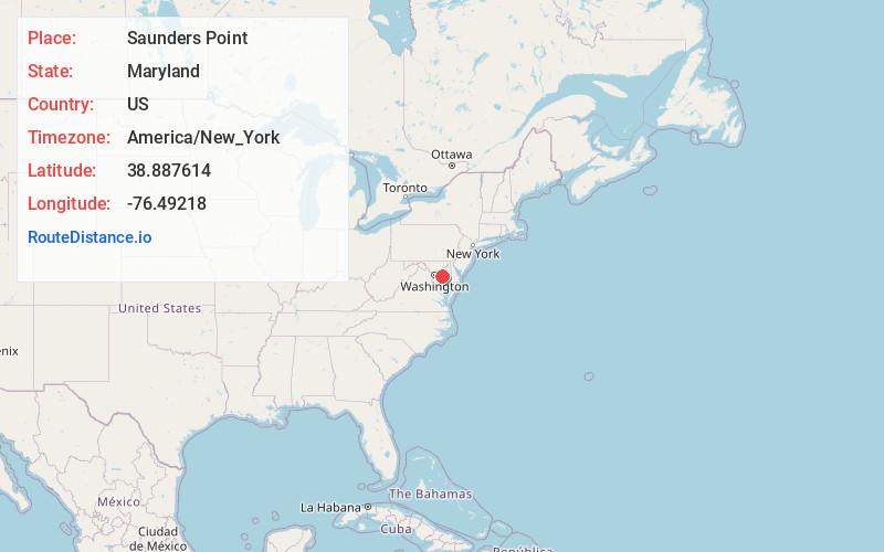 Map of Saunders Point