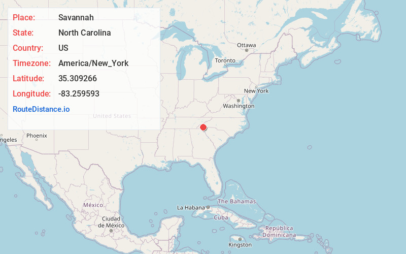 Map of Savannah