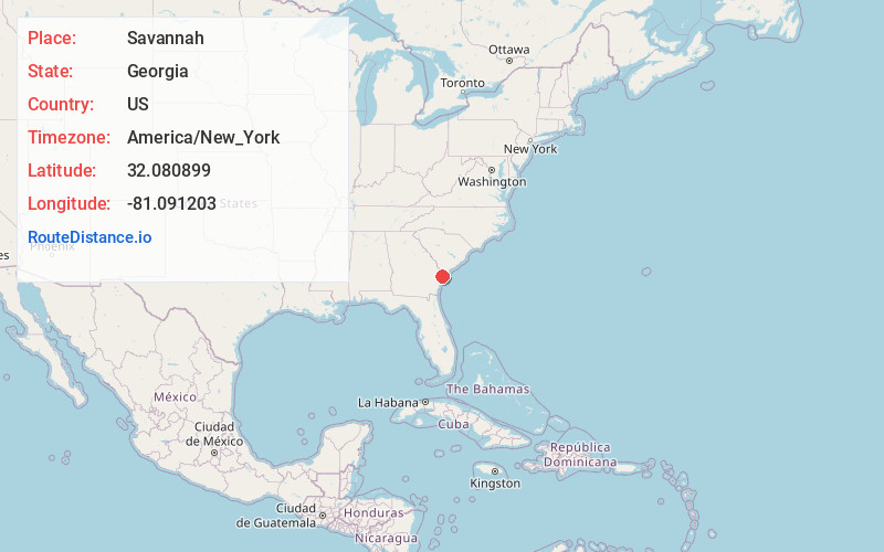 Map of Savannah
