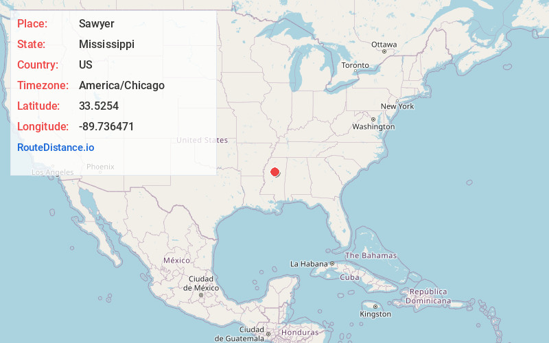 Map of Sawyer