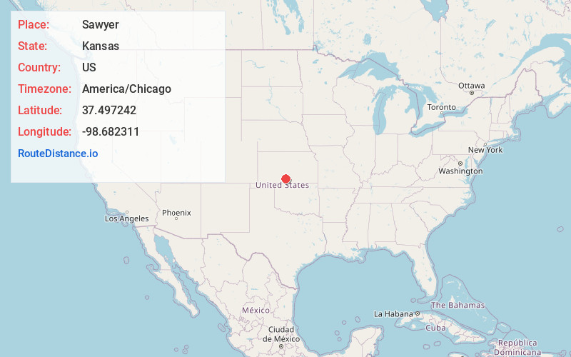 Map of Sawyer