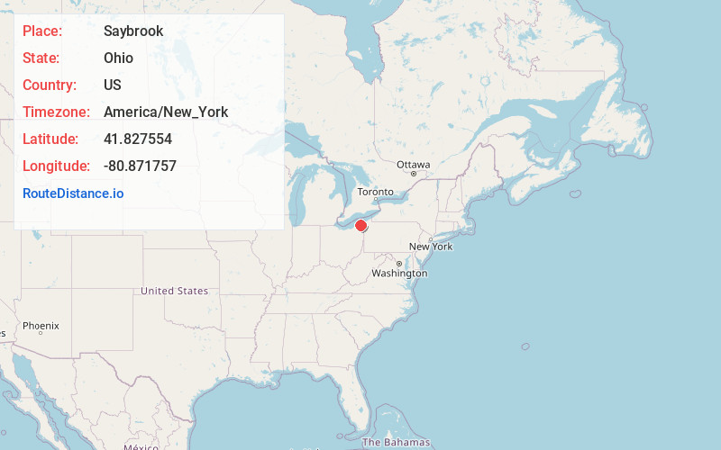 Map of Saybrook