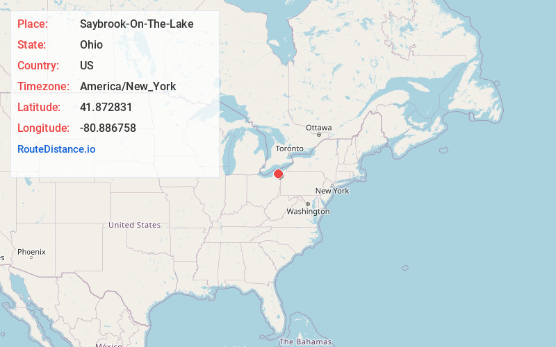 Map of Saybrook-On-The-Lake