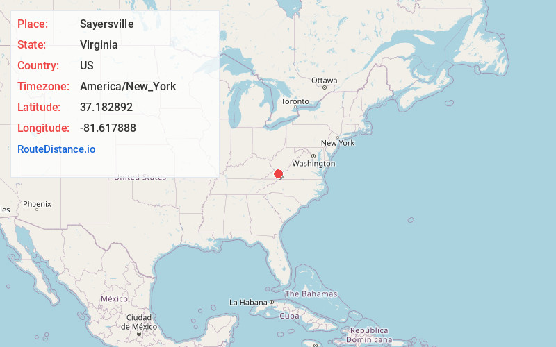 Map of Sayersville